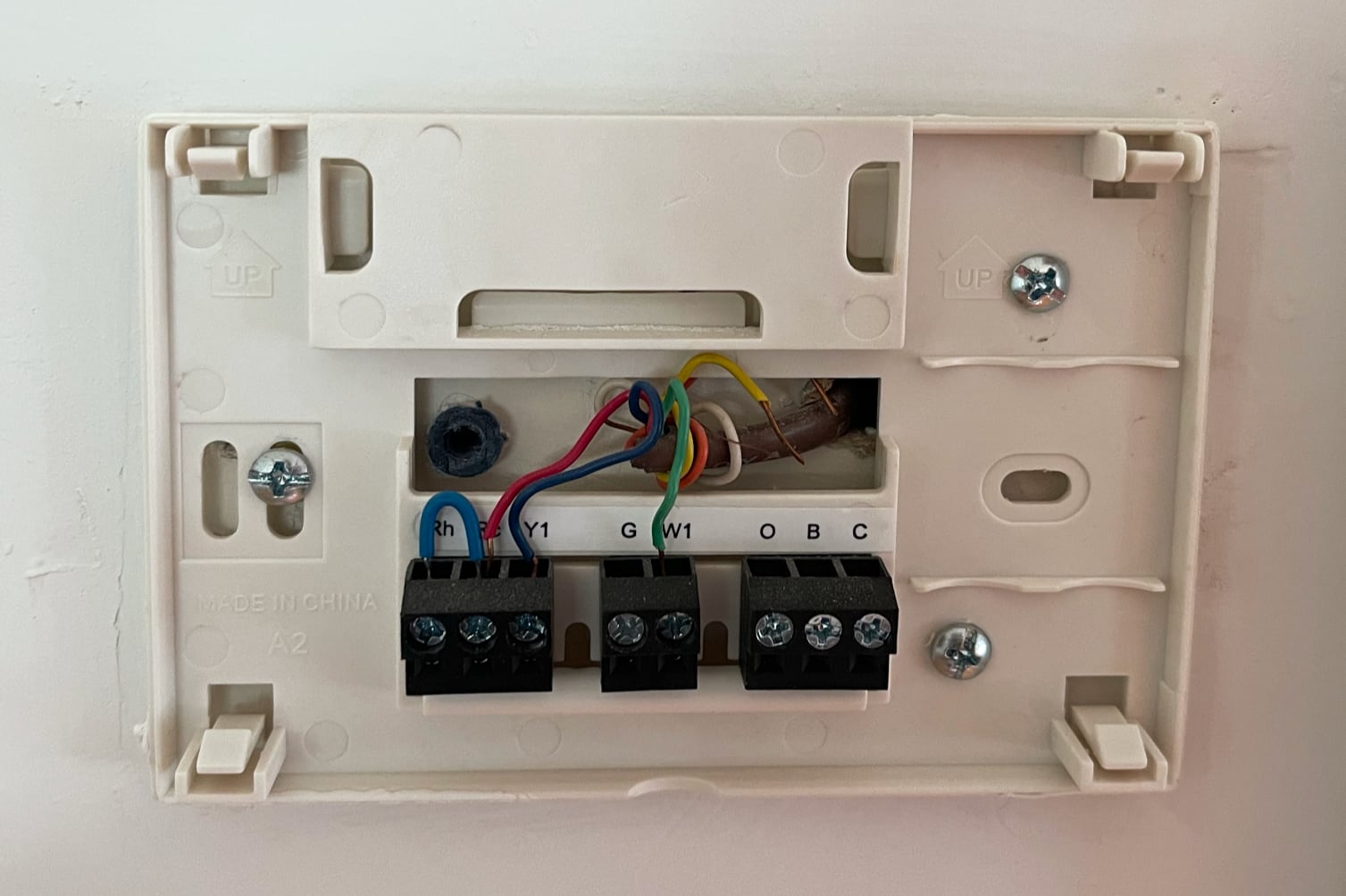 Original wiring of the first floor thermostat