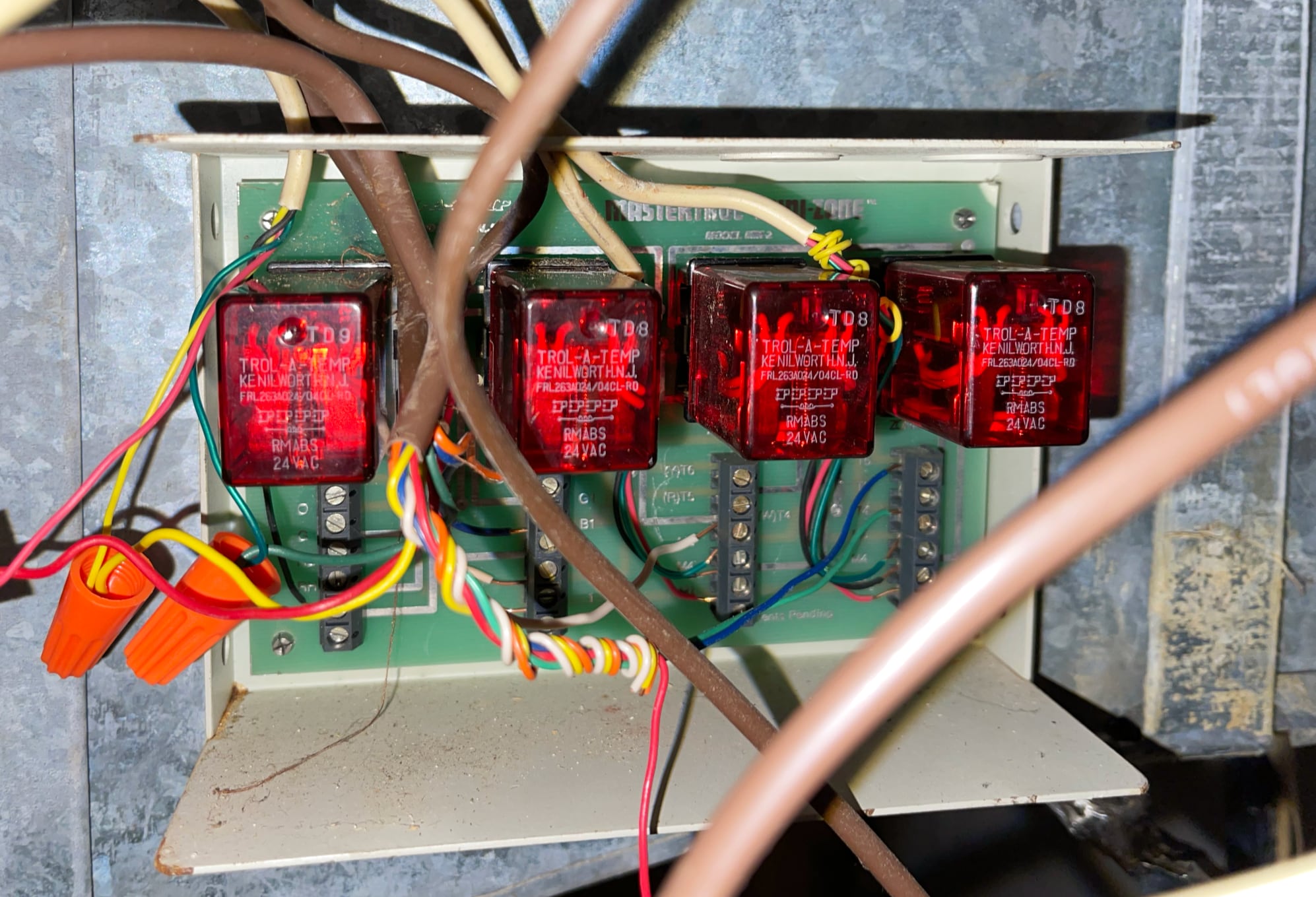 Old zone controller after “rework” by HVAC company